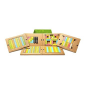 130 Piece Tegu Classroom Magnetic Wooden Block Set, Tints, 1-99 Years Old