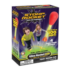 The Original Stomp Rocket Ultra Rocket Led, 4 Rockets - Outdoor Rocket Toy Gift For Boys And Girls- Comes With Toy Rocket Launcher - Ages 6 Years And Up
