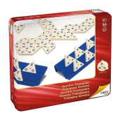 Cayro - Triangular Dominoes In A Metal Box - Traditional Game - Board Game - Development Of Cognitive Skills And Multiple Intelligences - Board Game (754)