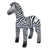 Jet Creations 32" Tall Inflatable Zebra Toy, Realistic Animal Figure For Africa Safari Party Decoration, Pool, Birthday, Wildlife Photo Prop, 1 Pc