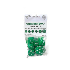 Koplow Games Green Special Who Knew 6 Dice Set