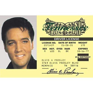 Signs 4 Fun Parody Id | Elvis Id | Fake Id Novelty Card | Collectible Trading Card Driver�S License | Novelty Gift For Holidays | Made In The Usa