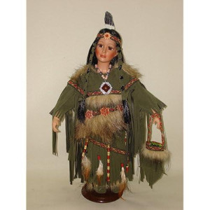 Jmisa 18" Porcelain Indian Doll