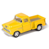Yellow 1955 Chevy Stepside Pick-Up Die Cast Collectible Toy Truck By Kinsmart