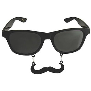 Costume Sunglasses Black Handlebar Sun-Staches Party Favors UV400, One Size Fits Most