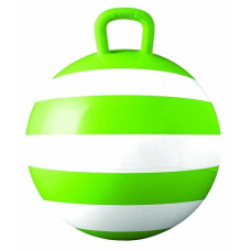 Hedstrom Green Striped Hopper Ball, Kid'S Ride-On Toy, Bouncy Hopping Ball With Handle - 15 Inch