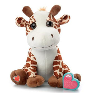 My Baby'S Heartbeat Bear Recordable Stuffed Animals 20 Sec Heart Voice Recorder For Ultrasounds And Sweet Messages Playback, Perfect Gender Reveal For Moms To Be, Lil Giraffe