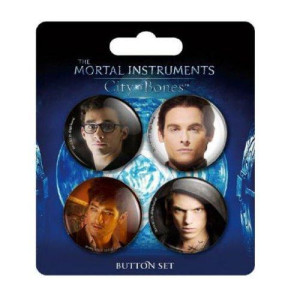 Underground Toys The Mortal Instruments: City Of Bones 1.5-Inch Buttons - Set Of 4 Featuring Simon Lewis, Alec Lightwood, Jace Wayland, And Magnus Bane - Licensed The Mortal Instruments