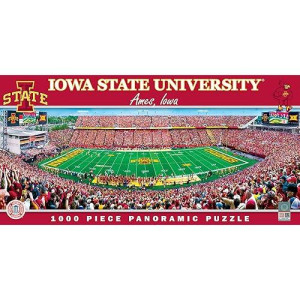 Masterpieces 1000 Piece Sports Jigsaw Puzzle - Ncaa Iowa State Cyclones Center View Panoramic - 13"X39"