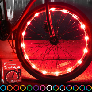 Brightz Wheelbrightz Led Bike Wheel Light, Red - Pack Of 1 Tire Light - Bike Wheel Lights Front And Back For Night Riding - Battery Powered Bike Lights For Boys Girls Kids Gift Present