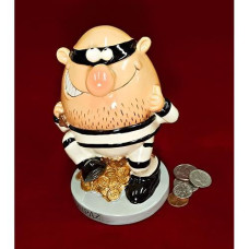 6.5" Jail Break Burglar Coin Piggy Bank