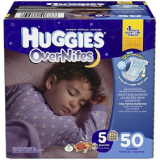 Huggies Overnites Diapers, Size 5, 50 Count