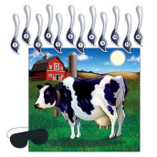 Beistle Pin the Tail on the Cow Game | 14-Pcs Game | 1-Pack