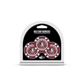 Team Golf Ncaa Florida State Seminoles 3 Pack Golf Chip Ball Markers, Poker Chip Size With Pop Out Smaller Double-Sided Enamel Markers