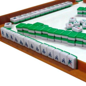 Ziyier G & E Mini 144 Mahjong Tile Set Travel Board Game Chinese Traditional Mahjong Games, Portable Size And Light-Weight