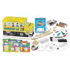 The Magic School Bus: Engineering Lab By Horizon Group Usa, Homeschool Stem Kits For Kids, Includes Hands-On Educational Manual, Experiment Cards, Buzzer, Flashlight, Solar Panel, Buzzer, Wires & More