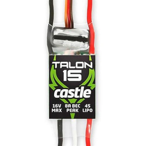 Castle Creations Talon 15 Amp Electronic Speed Controller with Heavy Duty BEC