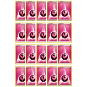 20 Basic Fairy Energy (Pink) Pokemon cards (XY Series, Unnumbered)
