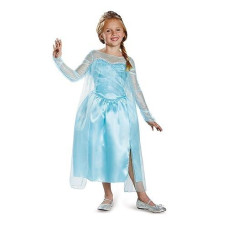 Disney'S Frozen Elsa Snow Queen Gown Classic Girls Costume, Small/4-6X
