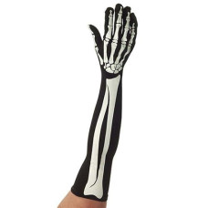 Skeleton Bones Adult costume Long gloves