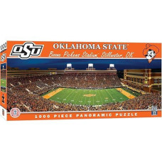 Masterpieces Ncaa Oklahoma State Cowboys, Stadium Panoramic Jigsaw Puzzle, Boone Pickens, 1000 Pieces