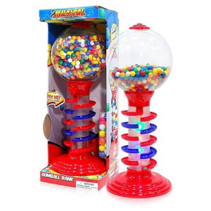 Sweet N Fun Light And Sound Spiral Gumball Bank With 340G Gumballs, 21"