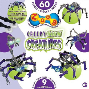 Alex Toys Zoob 14003 Creepy Glow Creatures Moving Mind-Building Modeling System (65-Piece)
