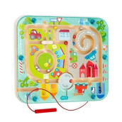Haba Busy Board For Toddlers 2-4: Town Magnetic Maze Puzzle Game - Toddler Travel Toys For Preschoolers