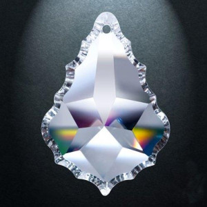 Asfour Crystal 911 Pendeloque Clear Crystal Prism, 5-Inch, 1 Hole , Box Of 9 Pieces