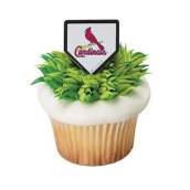 Mlb St Louis Cardinals Cupcake Rings - 24 Pcs