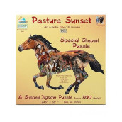 Sunsout Inc - Pasture Sunset - 600 Pc Special Shape Jigsaw Puzzle By Artist: Cynthie Fisher - Finished Size 24.5" X 35.5" - Mpn# 95903