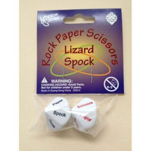 Koplow Games Rock Paper Scissors Lizard Spock Dice Game