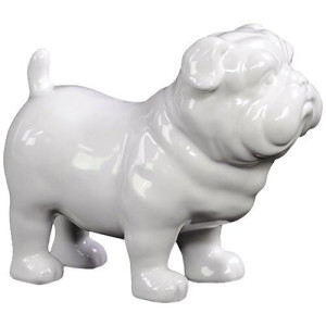 Urban Trends 46704 Decorative Ceramic Dog, White