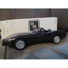 6577 Ertl/Amt 1992 Corvette Convertible,Black Rose Metallic 1/25 Plastic Promo,Fully Assembled