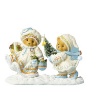 Cherished Teddies Anna And Carl With Tree Laplander Christmas Figurine 4040463