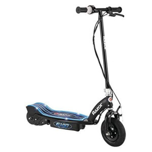 Razor E100 Glow Electric Scooter For Kids Age 8 And Up, Led Light-Up Deck, 8" Air-Filled Front Tire, Up To 40 Min Continuous Ride Time