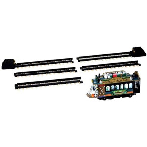 Lemax Spooky Town Spookytown Trolley Set Of 6 Battery Operated # 44749