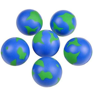 Rhode Island Novelty 2 Inch Earth Stress Balls Pack Of 24