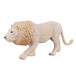Mojo White Lion Realistic International Wildlife Toy Replica Hand Painted Figurine