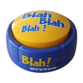 Talkie Toys Products Blah Button - 12 Funny Blah Sayings - Hilarious Talking Toy For Games, Trivia, Political Blah Blah, Office Humor, Stress Relief And More