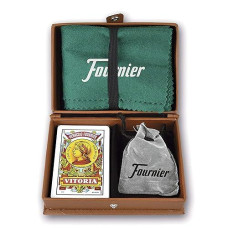 Swemned Fournier Mus Set Playing Cards Felt Mat Coins Simil Leather Box Rules In Spanish - Reglas En Espa�ol