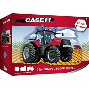 Puzzles For Kids Ages 3-5, 36 Piece Jigsaw Puzzle For Toddler And Family Fun - Tractor Shaped Floor Puzzle By Masterpieces  Family Owned American Company