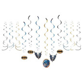 American Greetings Batman Party Supplies Hanging Swirl Decorations, 12-Count