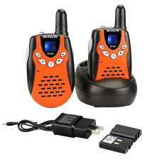 Retevis Rt602 Walkie Talkies For Kids Rechargeable,Kidstoy With Batteries Charger Station,Toy Walkie Talkie Kids Gifts For Boys Girls(1 Pair Orange)