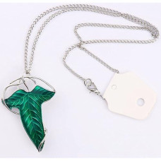 Hitytech Alloy Elven Leaf Brooch Green Leaf Brooch Clasp Pin