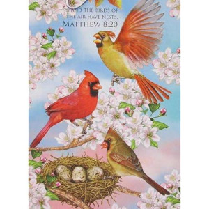 Inspirations 1000 Piece Puzzle - Cardinals And Cherry Blossoms