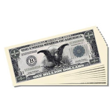 Federal Deserve Novelty Billion Dollar Bill - Set Of 10 With 1 Bonus Christopher Columbus Bill