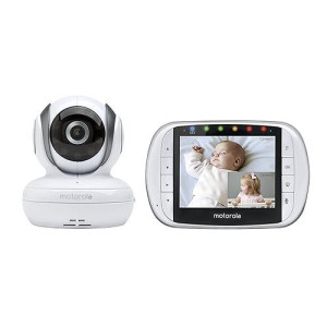 Motorola Mbp36S Remote Wireless Video Baby Monitor With 3.5-Inch Color Lcd Screen, Remote Camera Pan, Tilt, And Zoom