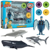 Wild Kratts 4-Pack Action Figure Set - Activate Creature Power - Swimmers
