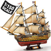 Cubicfun 3D Puzzles Large Hms Victory Vessel Ship Sailboat Model Kits For Adults And Teens Toys, 189 Pieces, T4019H